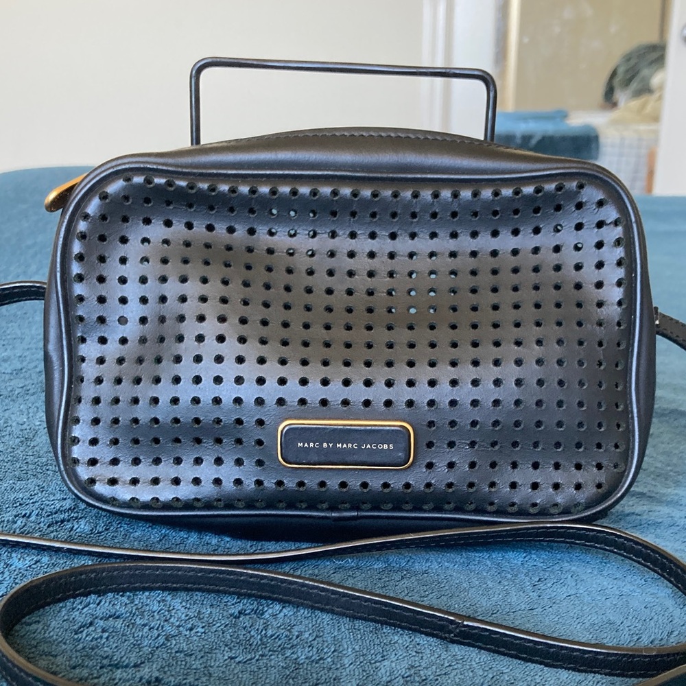 Marc by Marc Jacobs Black Perforated Sally Crossbody Bag